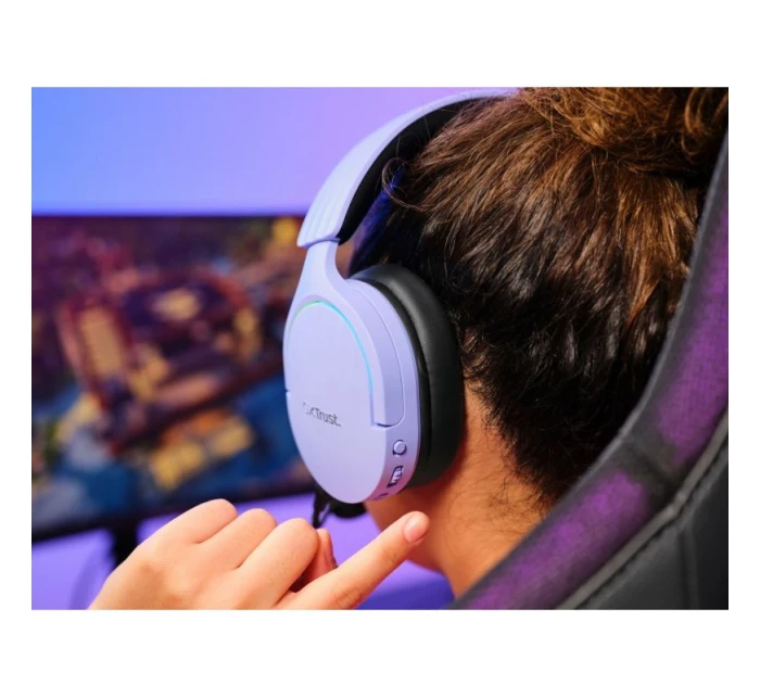 herní sluchátka Fialová model 21729919 - Trust