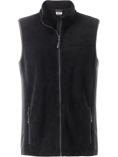 Daiber JN 856 Pánská pracovní fleecová vesta - Strong 02.0856 black/carbon