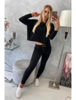 Souprava s oversize blůzou černé barvy Souprava s oversize blůzou černé barvy