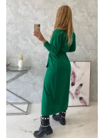 Sweter długi kardigan wiązany w talii zielony Sweter długi kardigan wiązany w talii zielony