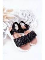 Dětské Pletené Sandály Černé model 21555204 - Boto Dětské Pletené Sandály Černé model 21555204 - Boto