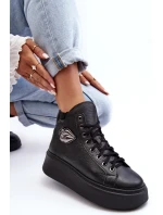 Dámské vysoké tenisky na zip Lemar černé model 21637694 - Boto Dámské vysoké tenisky na zip Lemar černé model 21637694 - Boto