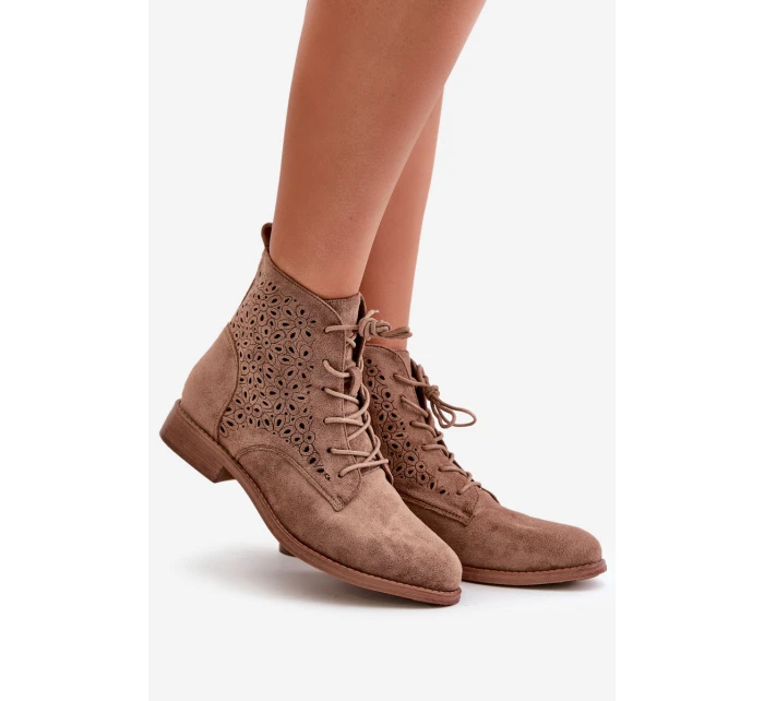 Dámské Boty Se Vzorem Hnědé S.Barski HY66-136