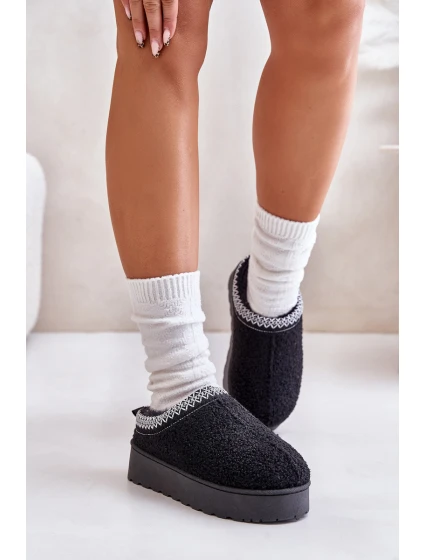 Dámské Sněhule Na Platformě S Vyšíváním Černé Tirissa Dámské Sněhule Na Platformě S Vyšíváním Černé Tirissa