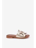 Pantofle S Dekorací Z Kůže Zazoo Zlaté model 21682160 - Boto Pantofle S Dekorací Z Kůže Zazoo Zlaté model 21682160 - Boto