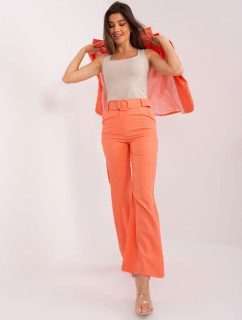 oranžové oblekové kalhoty s kapsami