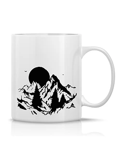 HORY - klasický bílý keramický hrníček 300 ml