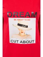 Šaty s potiskem Dream červené Šaty s potiskem Dream červené