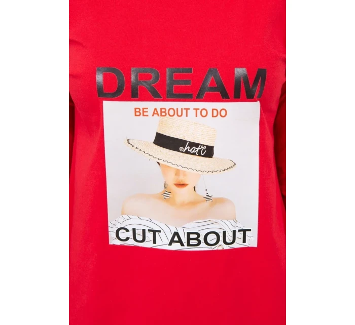 Šaty s potiskem Dream červené Šaty s potiskem Dream červené