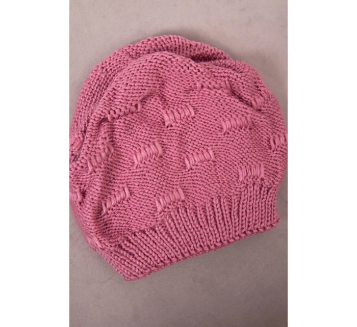 Dámská čepice Nastia K373 tmavě růžová