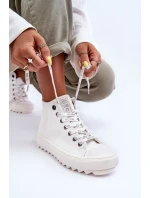 Dámské Tenisky Big Star Vysoké Zateplené Bílé GG274108