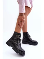 Dámské boty Workery s ozdobou černou model 21632247 - Boto Dámské boty Workery s ozdobou černou model 21632247 - Boto