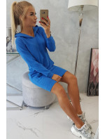 Modré šaty s kapucí