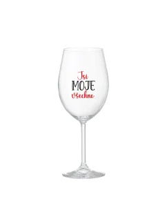 JSI MOJE VŠECHNO - čirá sklenice na víno 350 ml