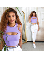 Sexy crop top with cut outs