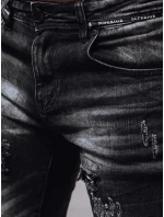 Pánské černé džínové kalhoty FashionStreet UX4328