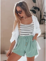 Dámské látkové šortky SUMMER zelené model 21987208 - Dstreet