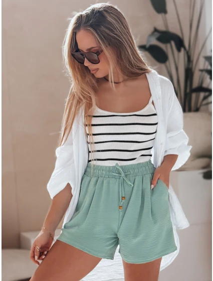 Dámské látkové šortky SUMMER zelené model 21987208 - Dstreet