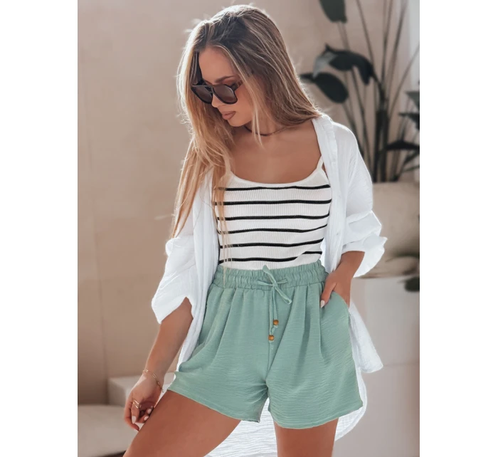 Dámské látkové šortky SUMMER zelené model 21987208 - Dstreet