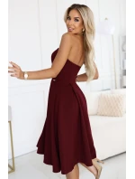 rozšířené midi šaty pro vínové model 21735047 - numoco rozšířené midi šaty pro vínové model 21735047 - numoco