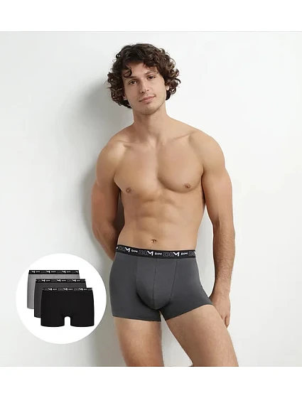 Pánské boxerky 3 ks DIM COTTON STRETCH BOXER 3x - DIM - černá Pánské boxerky 3 ks DIM COTTON STRETCH BOXER 3x - DIM - černá