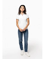 Kariban K 252 Dámské kontrastní piqué polo 20.K252 white/navy/white Kariban K 252 Dámské kontrastní piqué polo 20.K252 white/navy/white