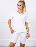 Bílý set top+legíny