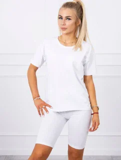 Bílý set top+legíny