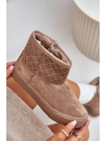 Sněhové boty na zip zateplené kožešinou Big Star model 21675203 Béžové - Big Star Shoes Sněhové boty na zip zateplené kožešinou Big Star model 21675203 Béžové - Big Star Shoes