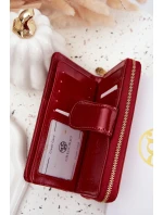Lakovaný dámský peněženka se zlatým detailem červený Evlinne Lakovaný dámský peněženka se zlatým detailem červený Evlinne