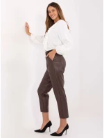 Spodnie IT SP model 21441085 ciemny brązowy - FPrice Spodnie IT SP model 21441085 ciemny brązowy - FPrice