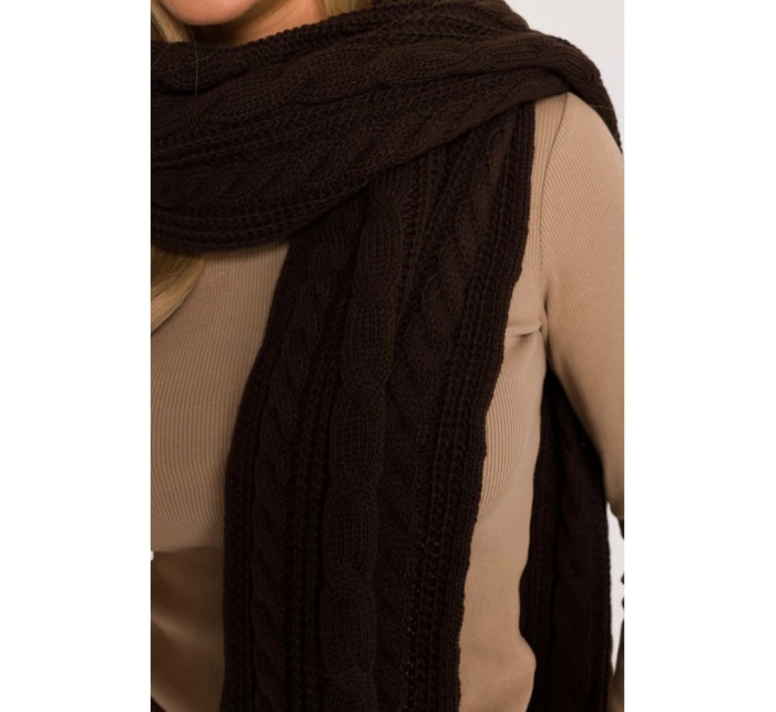model 21417272 Pletená šála hnědá - Moe