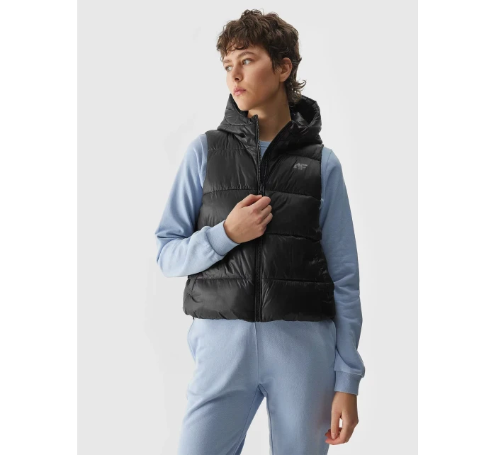 Dámská péřová vesta s výplní ze syntetického peří 4F 