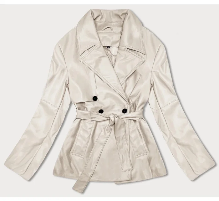 Krátký z ekologické kůže ve béžové barvě model 19035415 - J.STYLE