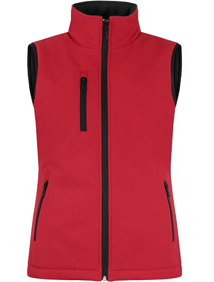 Clique Padded Softshell Vest Women Dámská zateplená softshellová vesta 67.0959 red Clique Padded Softshell Vest Women Dámská zateplená softshellová vesta 67.0959 red