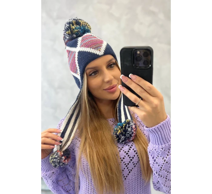 Dámská klapka na uši Eunika K322 navy blue