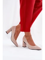 Elegantní Lodičky Na Podpatku V Růžové model 21692739 Béžové - VINCEZA