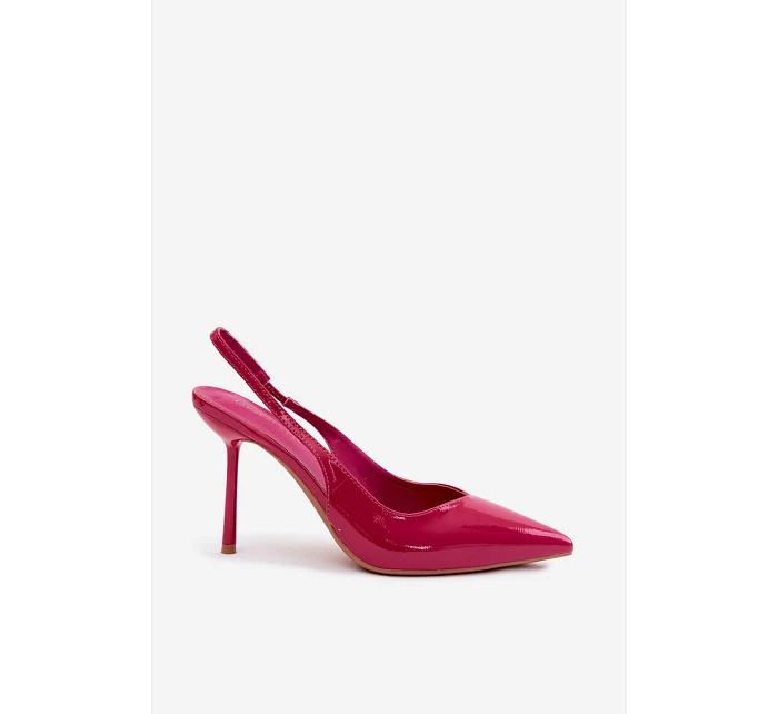 Lakované lodičky sandály z umělé kůže fuchsiové model 22122743 - Boto