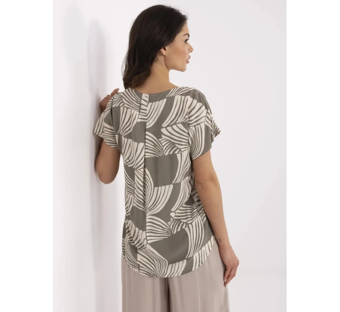 Halenka D73771M11171D khaki barva Halenka D73771M11171D khaki barva