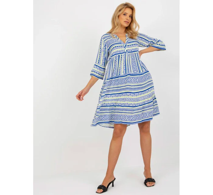 Dámské šaty model 18132732 tmavě modré - FPrice Dámské šaty model 18132732 tmavě modré - FPrice