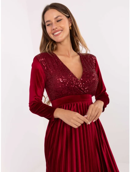 Sukienka IT SK model 21441155 bordowy - FPrice