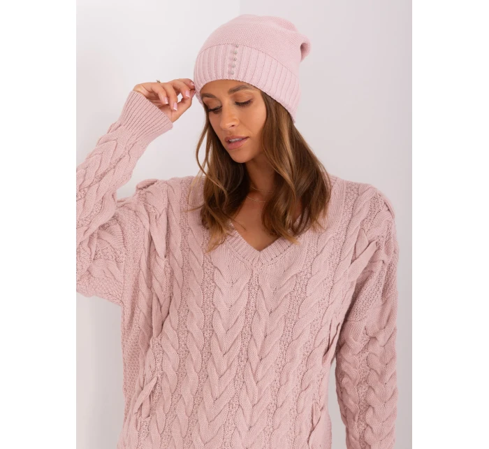 Czapka JK CZ 13 model 18975368 jasny różowy - FPrice Czapka JK CZ 13 model 18975368 jasny różowy - FPrice