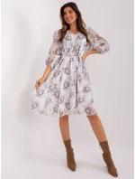 Sukienka LK SK model 19001776 biały - FPrice Sukienka LK SK model 19001776 biały - FPrice