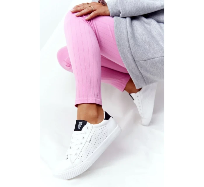 Dámské módní tenisky Big Star - bílé/černé Dámské módní tenisky Big Star - bílé/černé