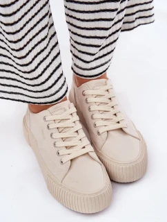 Dámské plátěné tenisky Big Star – béžové