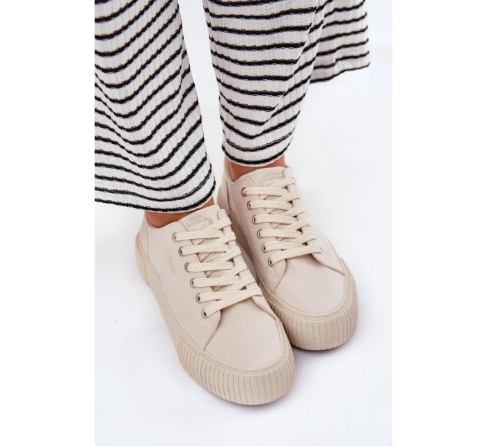 Dámské plátěné tenisky Big Star – béžové