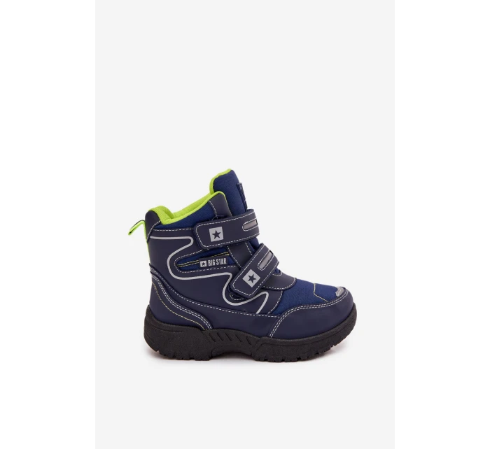 Dětské zateplené sněhule / trapery Big Star - tmavě modrá Dětské zateplené sněhule / trapery Big Star - tmavě modrá