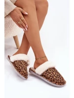 Dámské domácí pantofle s kožíškem – panterka Aceline Dámské domácí pantofle s kožíškem – panterka Aceline