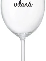 PIJU, PROTOŽE JSEM VDANÁ - čirá sklenice na víno 350 ml