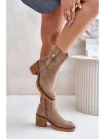 Boty na podpatku model 201168 Step in style Boty na podpatku model 201168 Step in style